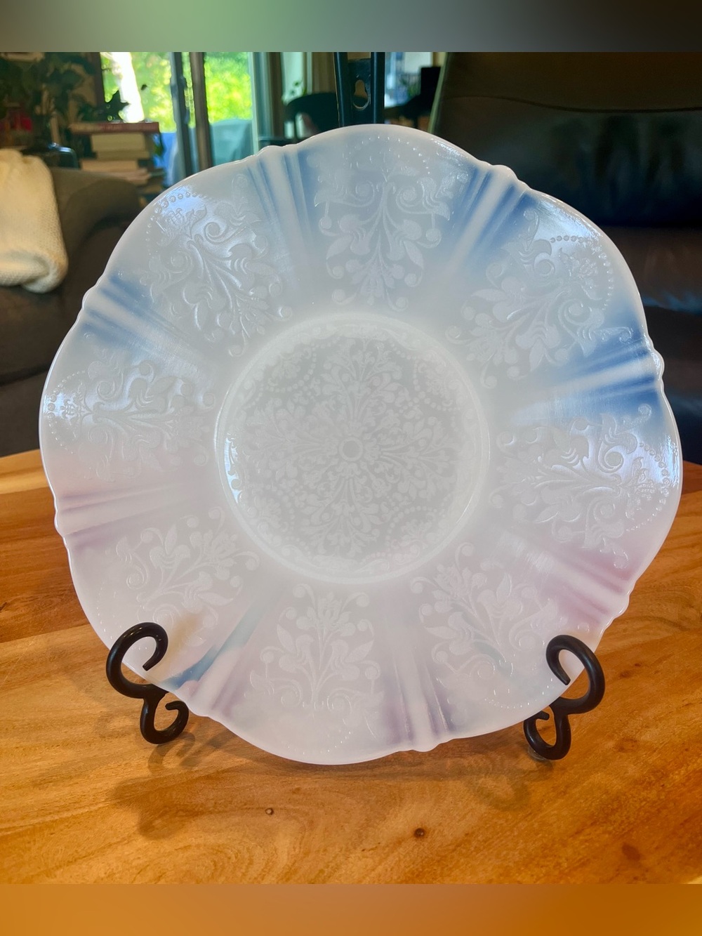 Macbeth-Evans American Sweetheart “Monax” Opalescent White Serving Plate